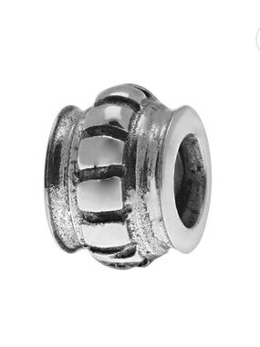 LK NW 🌹 STAMPED 925 THAI SILVER BRACELET NECKLACE STRIPED BEAD CHARM STOPPER